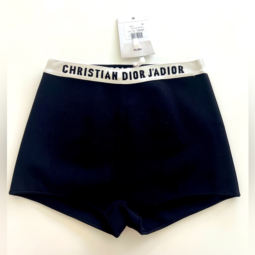 Dior Briefs Black Stretch Viscose Black High Waist Shorts Medium M New NWT